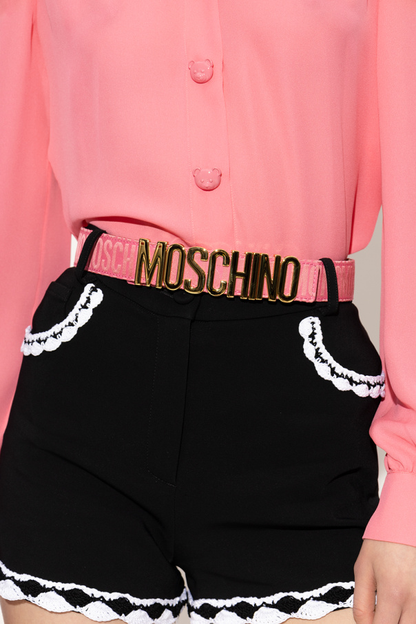 Pink Belt with logo Moschino IetpShops Spain